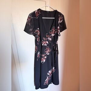 Madewell Black Floral Dress